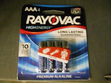 BATTERIES, AAA, 4/PACK