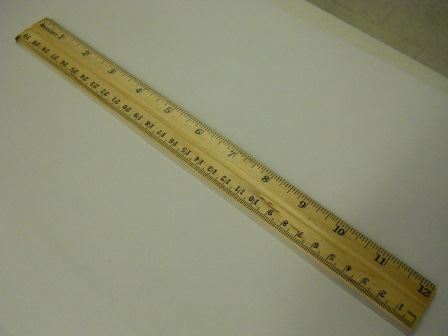 RULERS, 12", WOOD, DOUBLE METAL EDGE