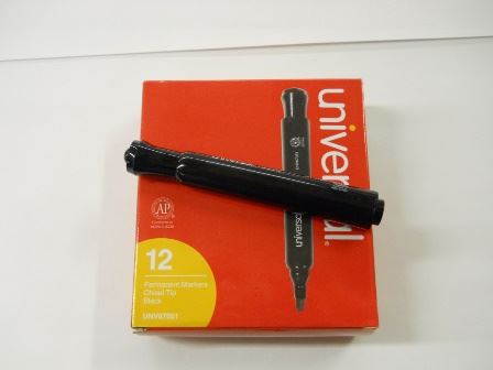 MARKER, WIDE FELT TIP, BLACK