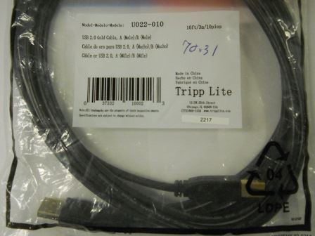 CABLES, USB, TRIPP LITE GOLD USB CABLE, 10 FT