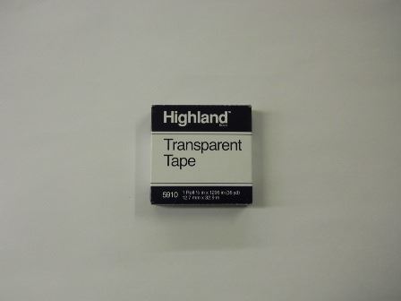 TAPE, TRANSPARENT, 1/2 INCH X 1296"