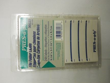 LABELS, DRI ROLL, BLUE SELF ADHESIVE