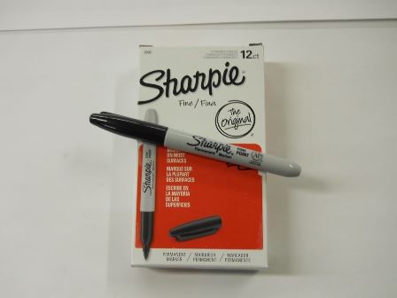 MARKER, FINE FELT TIP, BLACK