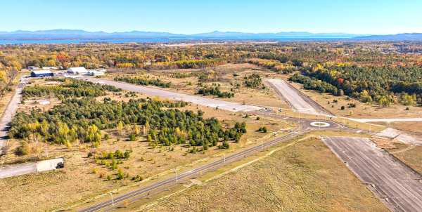 Arial image of a parcel of land at 115 Industrial Blvd Plattsburgh NY