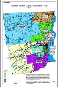 a map image of the clinton county legislative districts